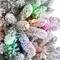 4.5ft. Pre-Lit Flocked Bennington Fir Artificial Christmas Tree, Multicolor Lights